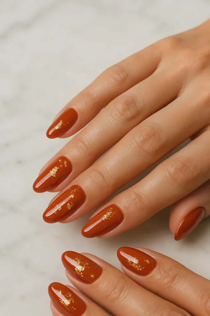 Terracotta with Gold Foil Accents