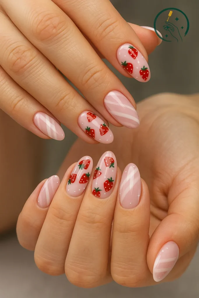 Candy Stripe Strawberries