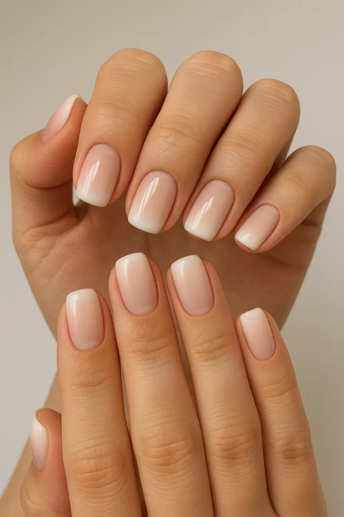 Chrome Ombré French Manicure