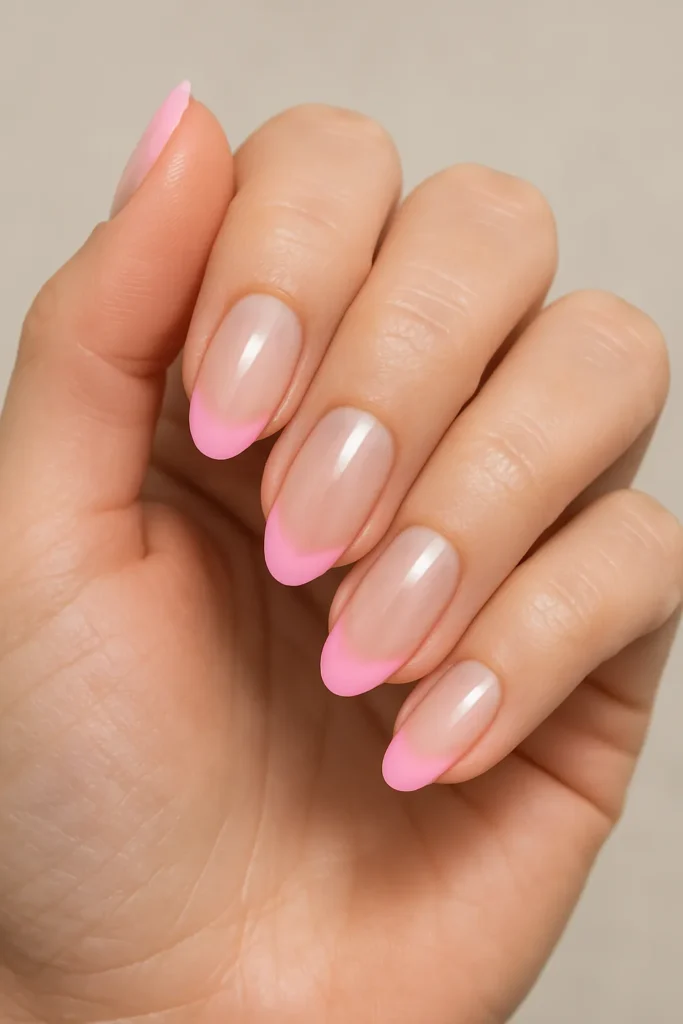 Pink Ombre French Nails