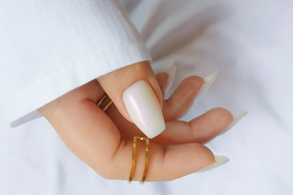 White Chrome Nails